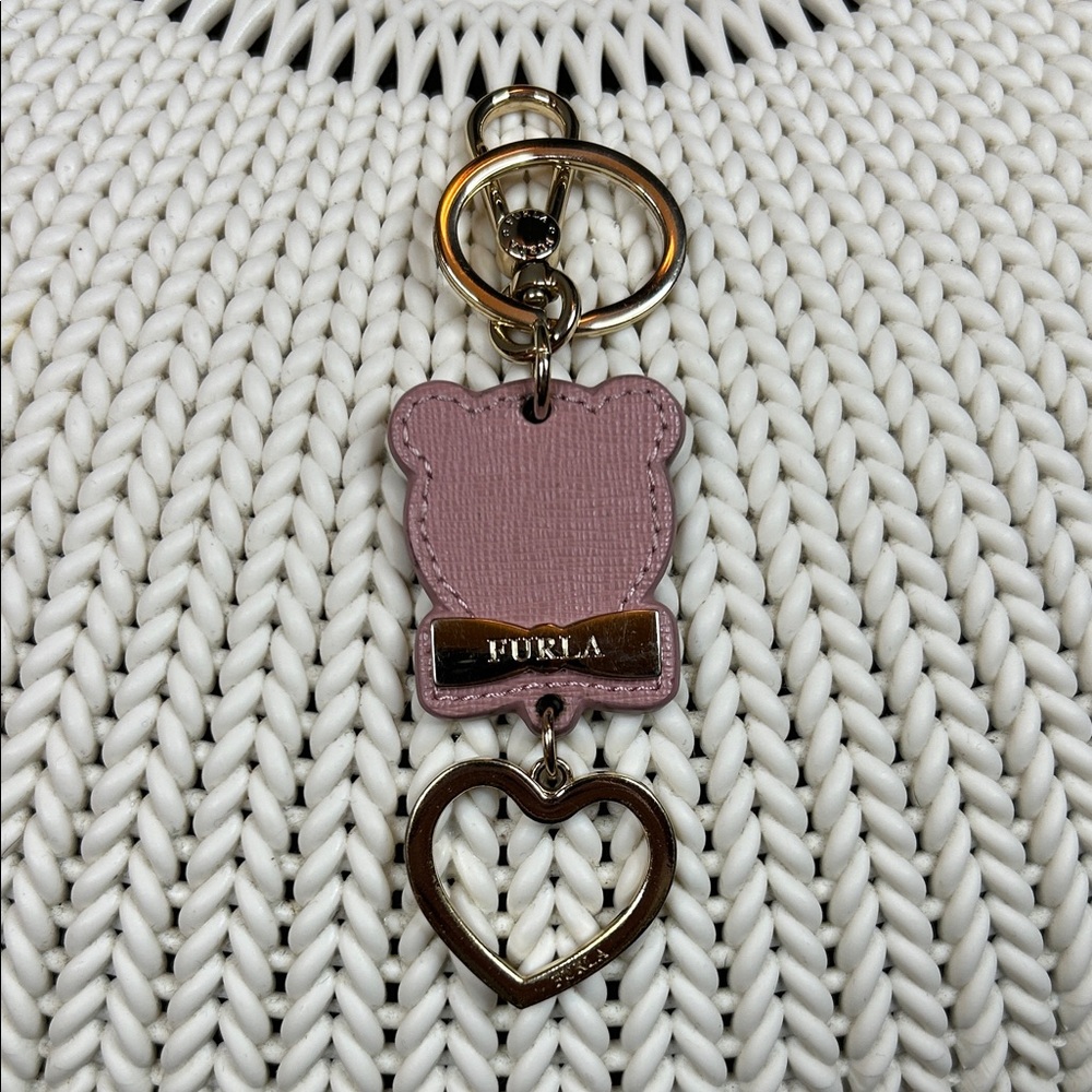 Furla Leather Bear Key Chain